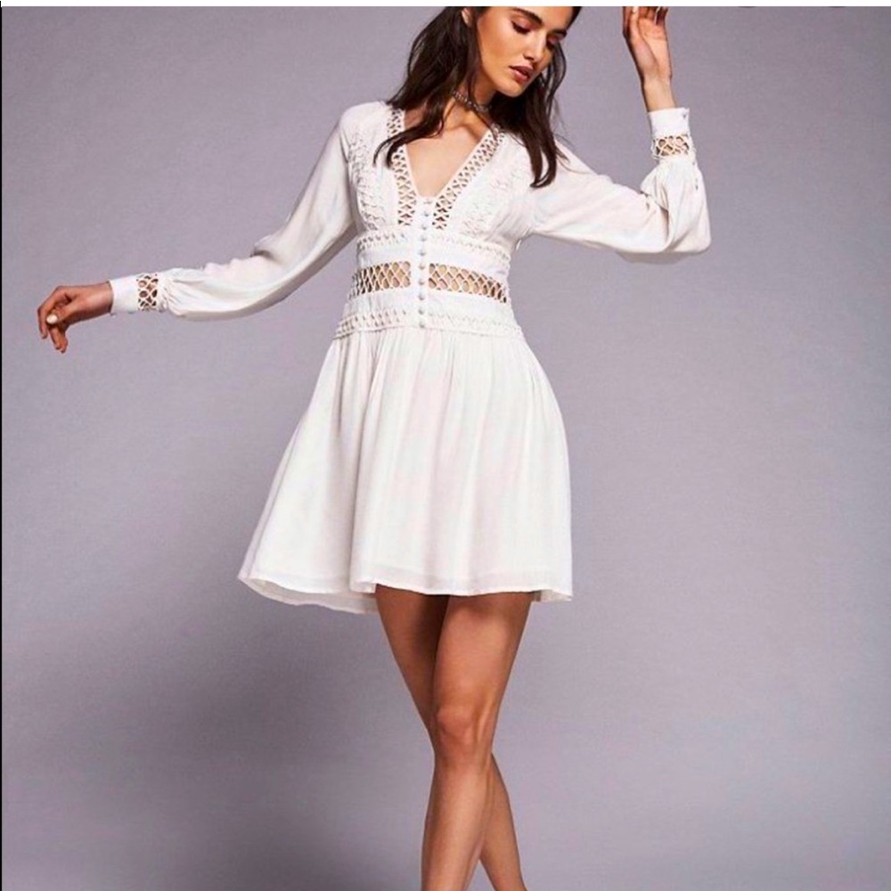Free People “I think I Love ❤️ you” cutout dress